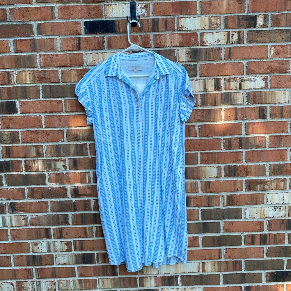 Loft preppy shirt dress